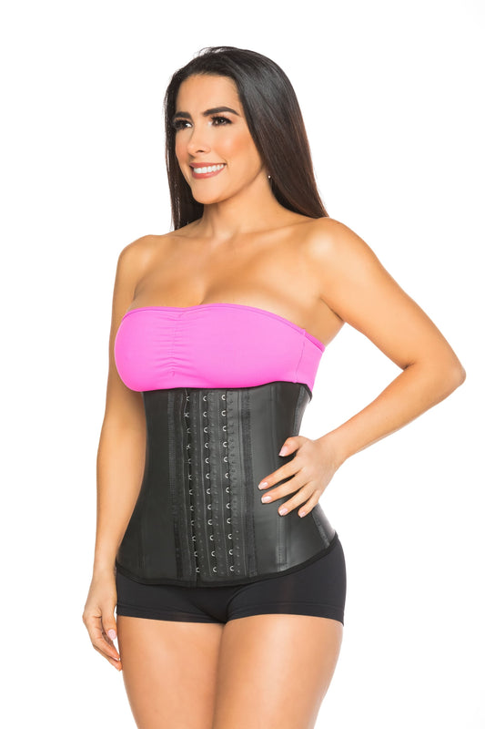 Latex Corset Girdle Body Shaper Waist Training Black With Aquasoft SMI2020